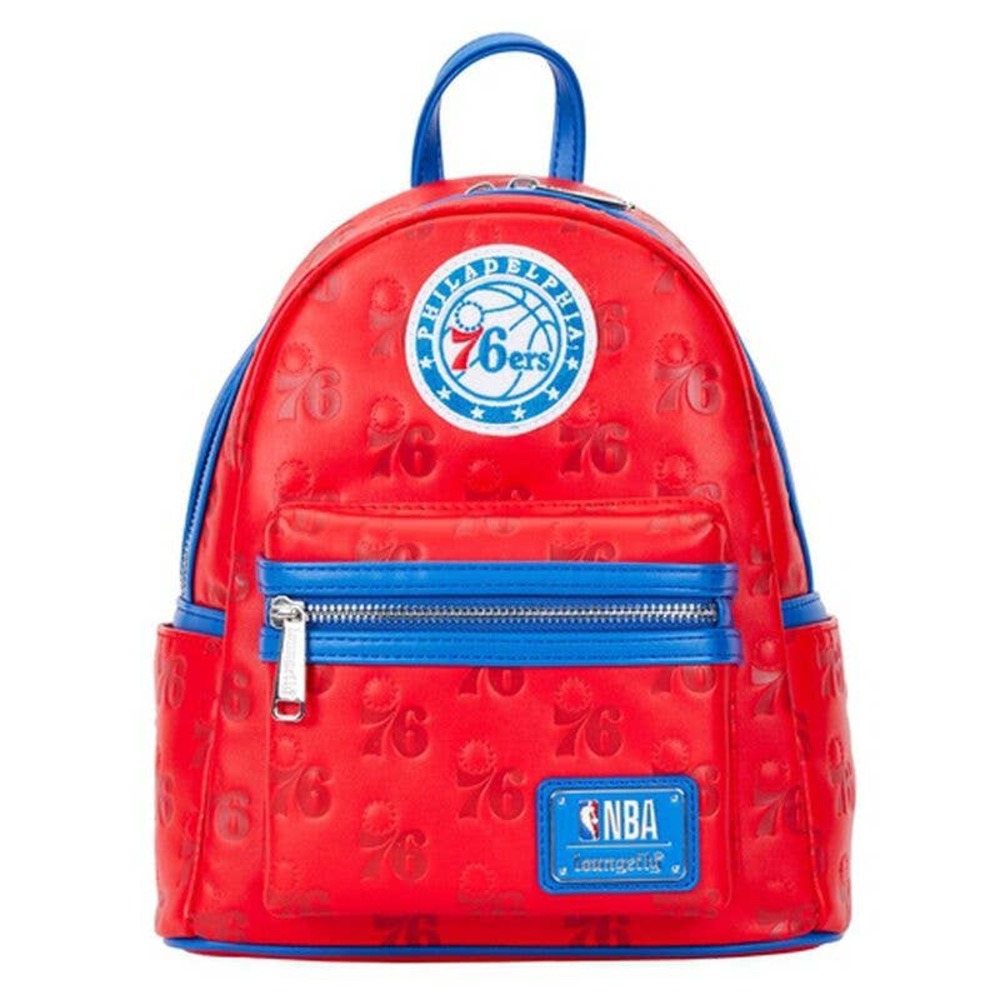 NEW! Loungefly NBA Philadelphia 76ers Debossed Logo Mini Backpack E12 - Picture 1 of 8